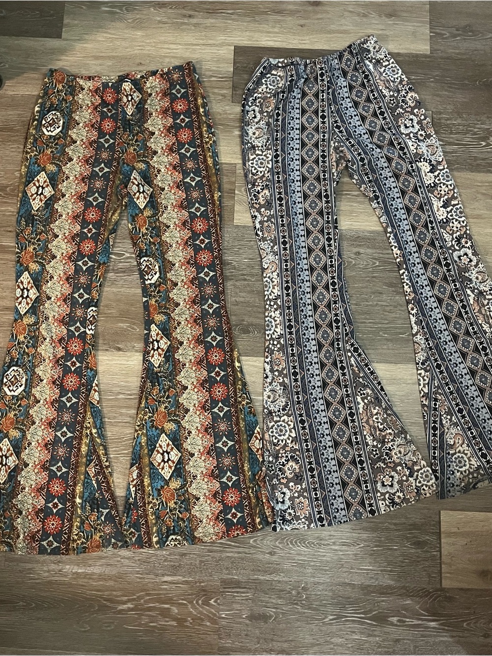 Boho Print Wide-Leg Pants - Multicolor